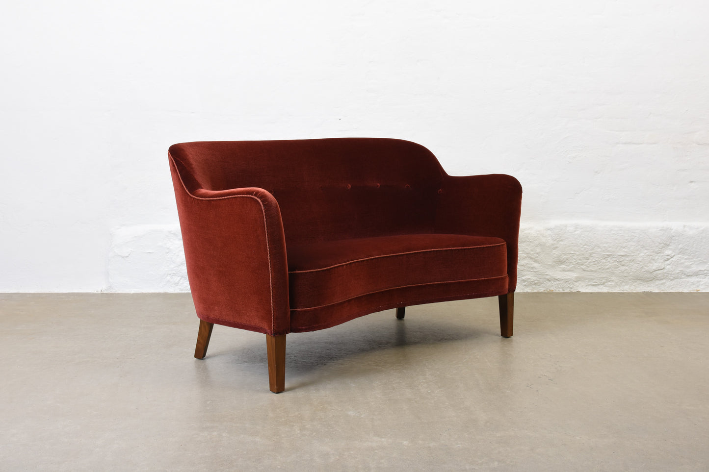 1940s two seater in mohair velvet no. 1