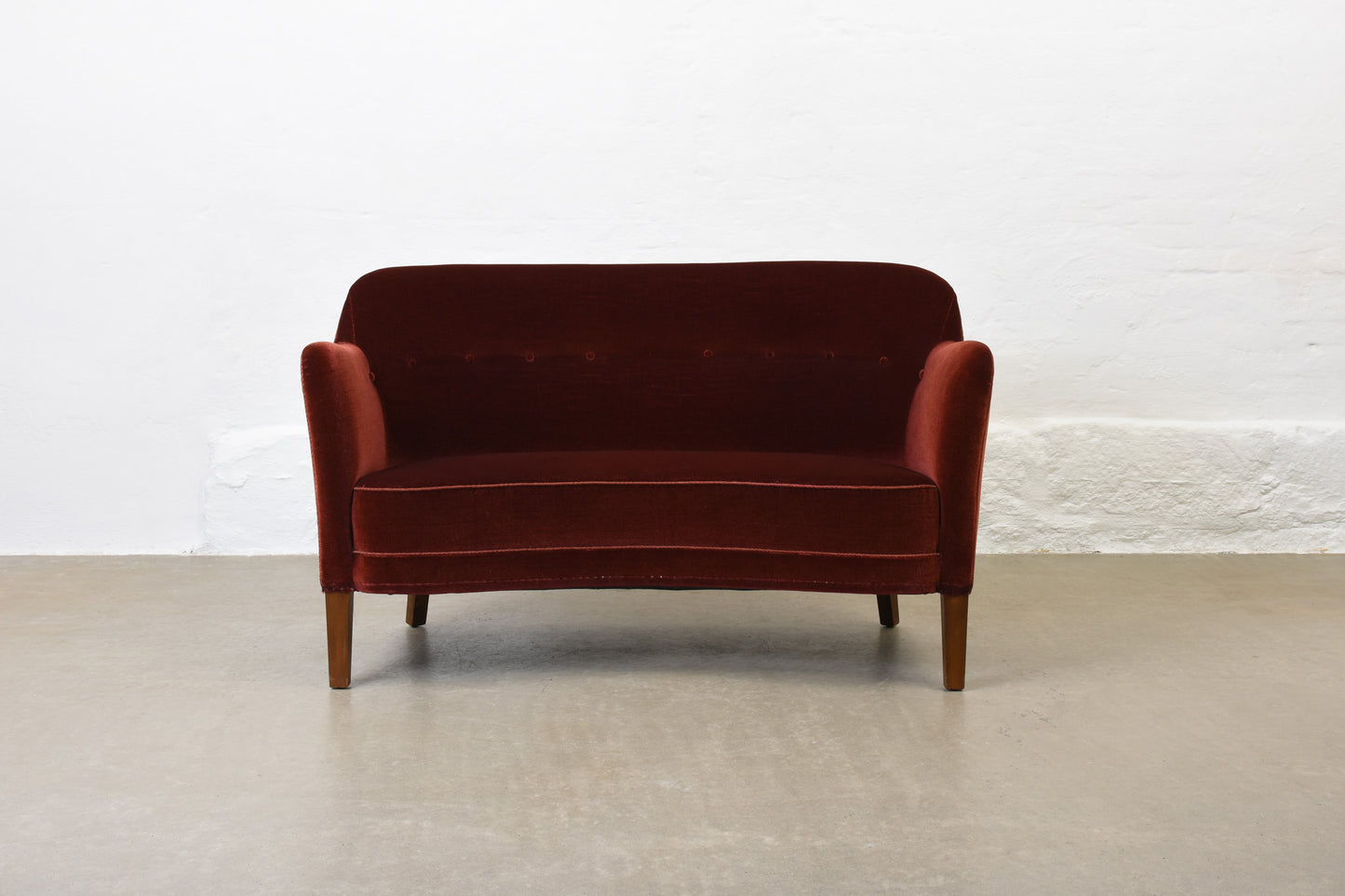 1940s two seater in mohair velvet no. 1