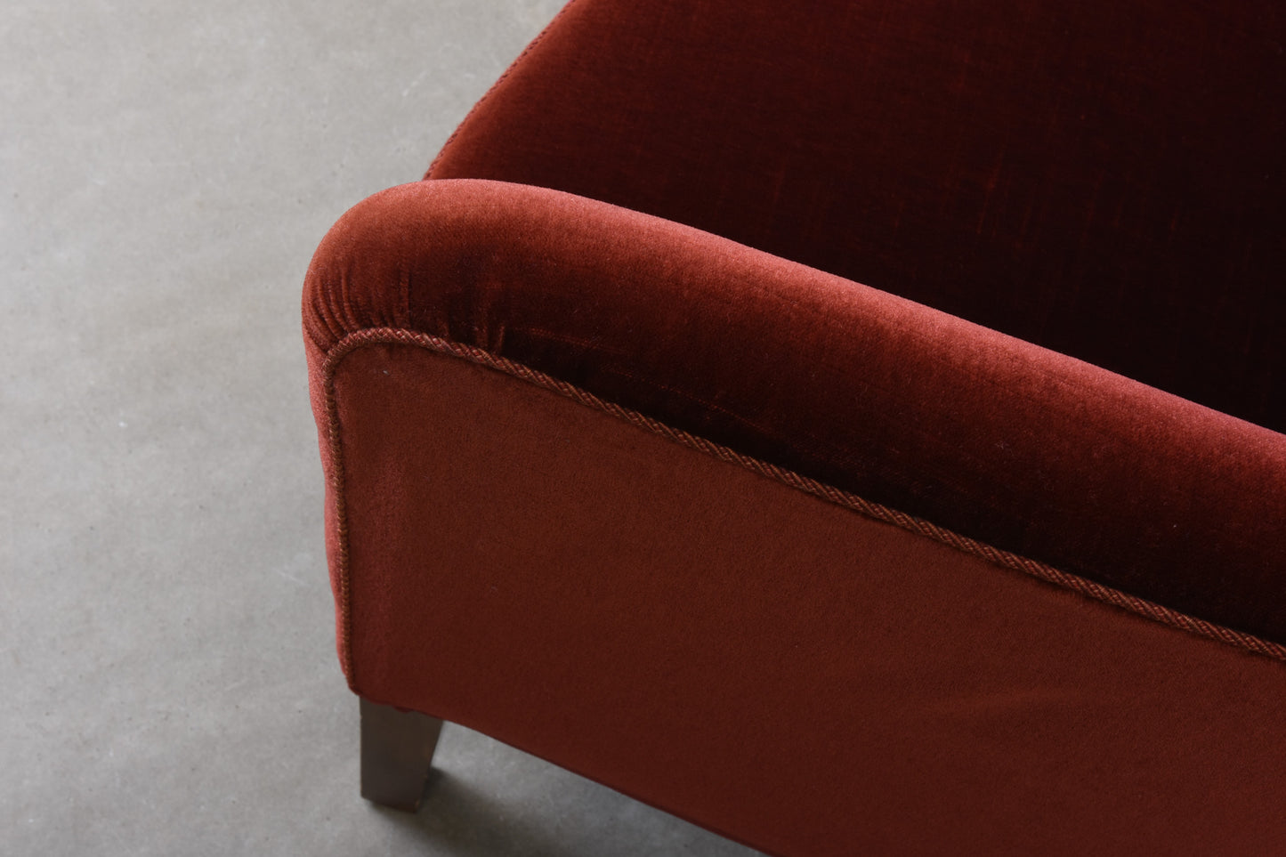 1940s two seater in mohair velvet no. 1