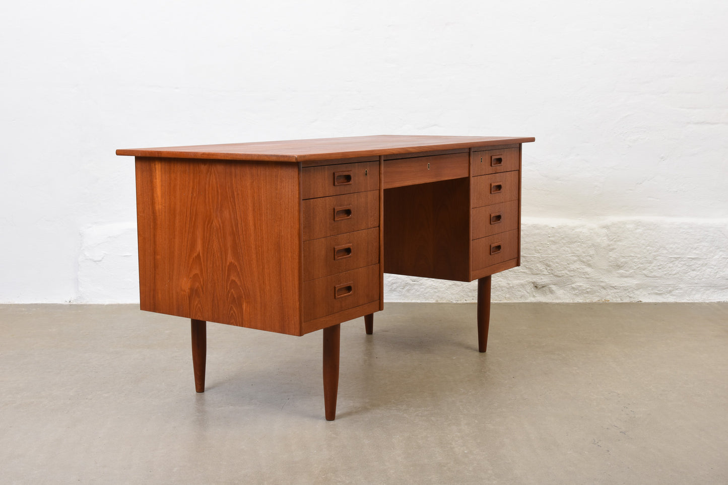 1960s twin pedestal teak desk no. 2