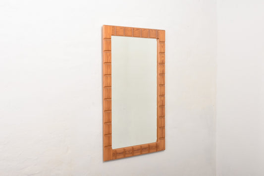 1970s Swedish pine mirror - 121H cm