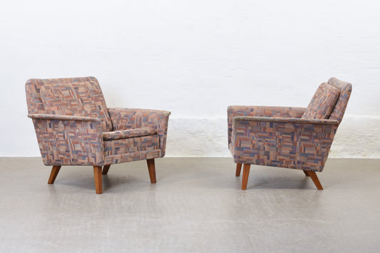 Choose your own fabric: Pair of 1960s loungers by Folke Ohlsson