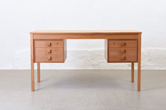 1970s oak desk by Domino Møbler