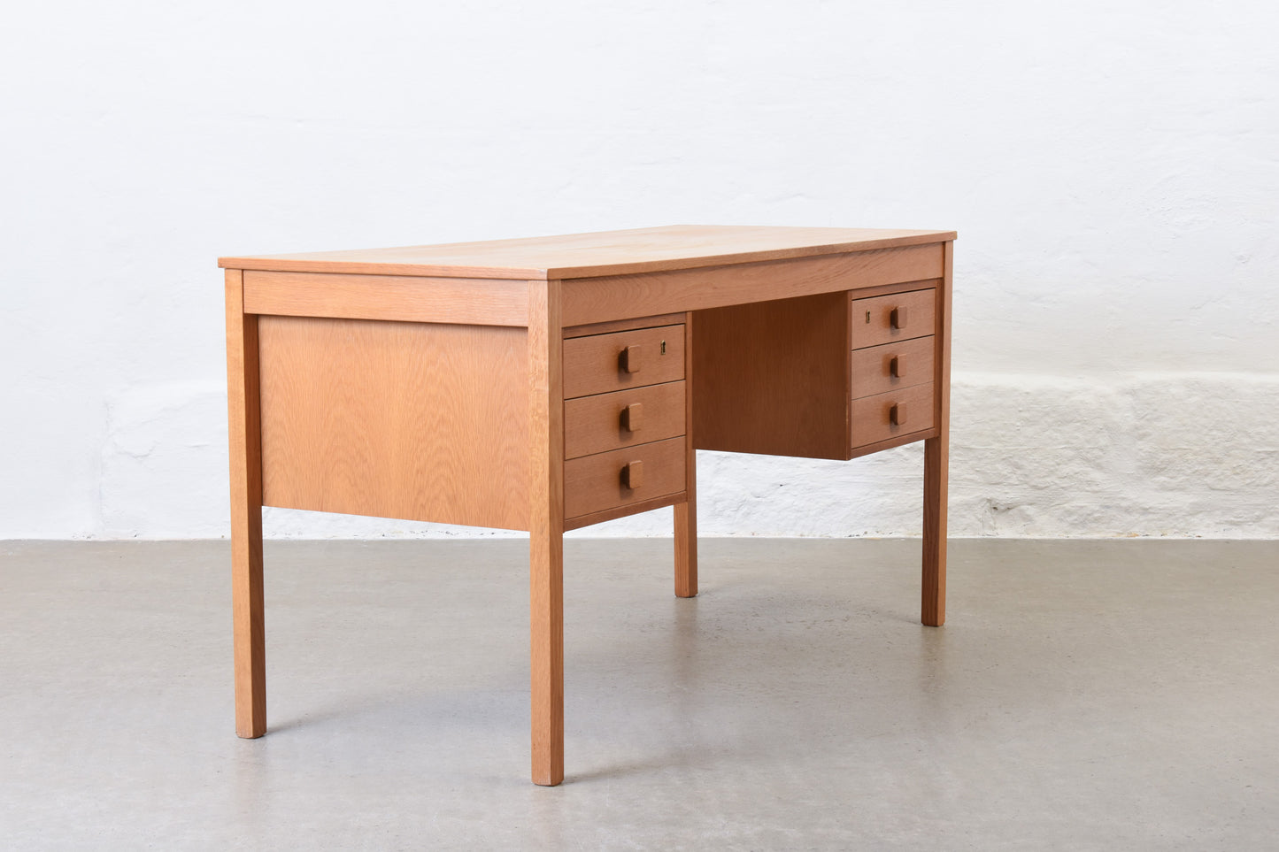 1970s oak desk by Domino Møbler