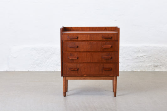 1960s hallway chest in teak + oak