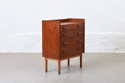 1960s hallway chest in teak + oak
