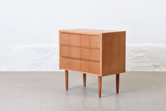 1960s oak chest of three drawers