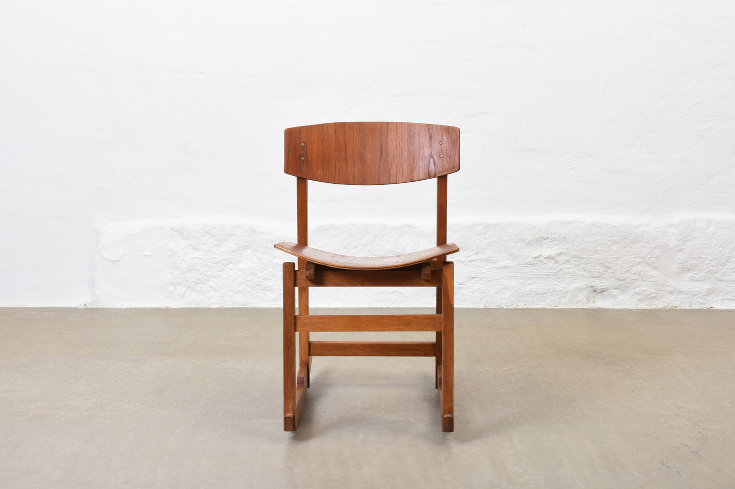 1960s teak + oak rocking chair