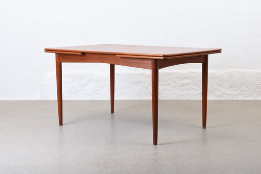 1960s extending dining table in teak - 140L cm