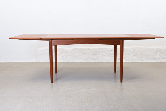 1960s extending dining table in teak - 140L cm