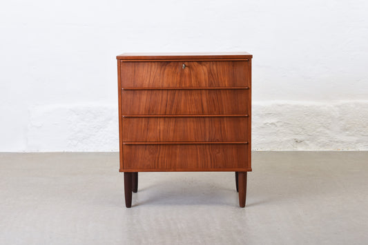1960s teak chest of four drawers