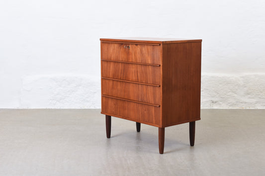 1960s teak chest of four drawers