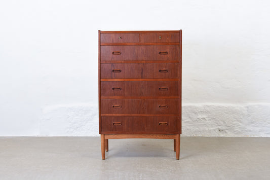 1960s teak chest on oak base