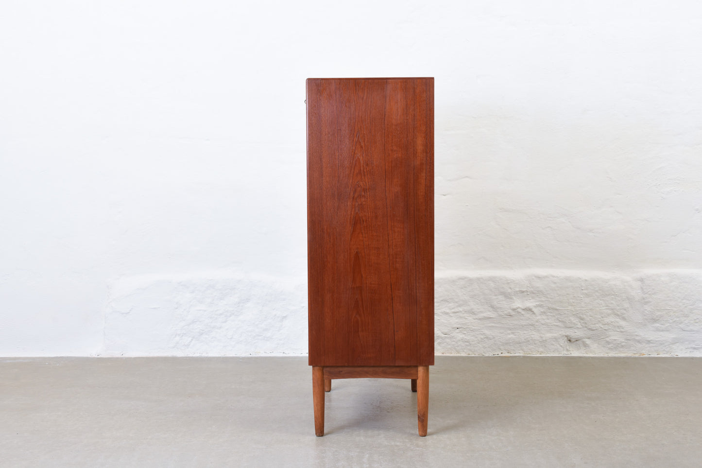 1960s teak chest on oak base