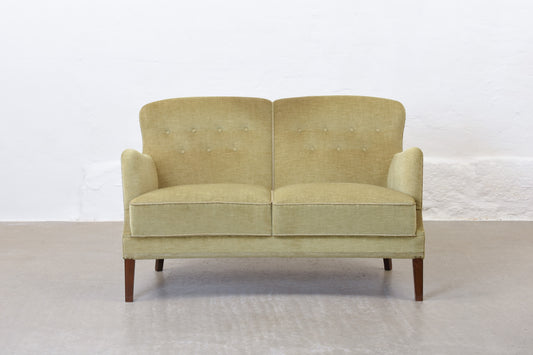 1950s Danish two seater in velvet