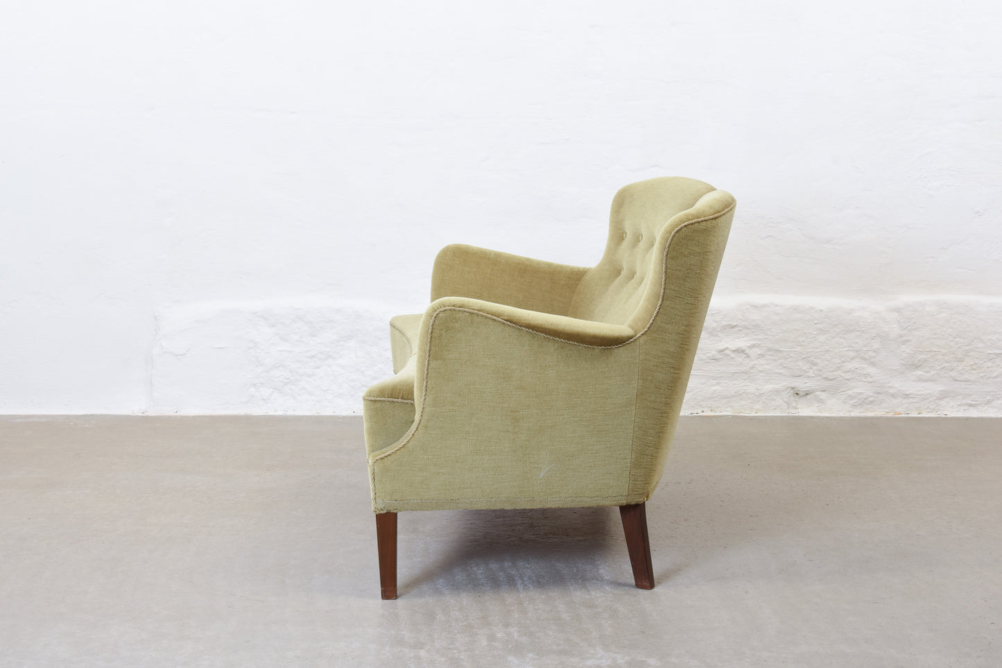 1950s Danish two seater in velvet