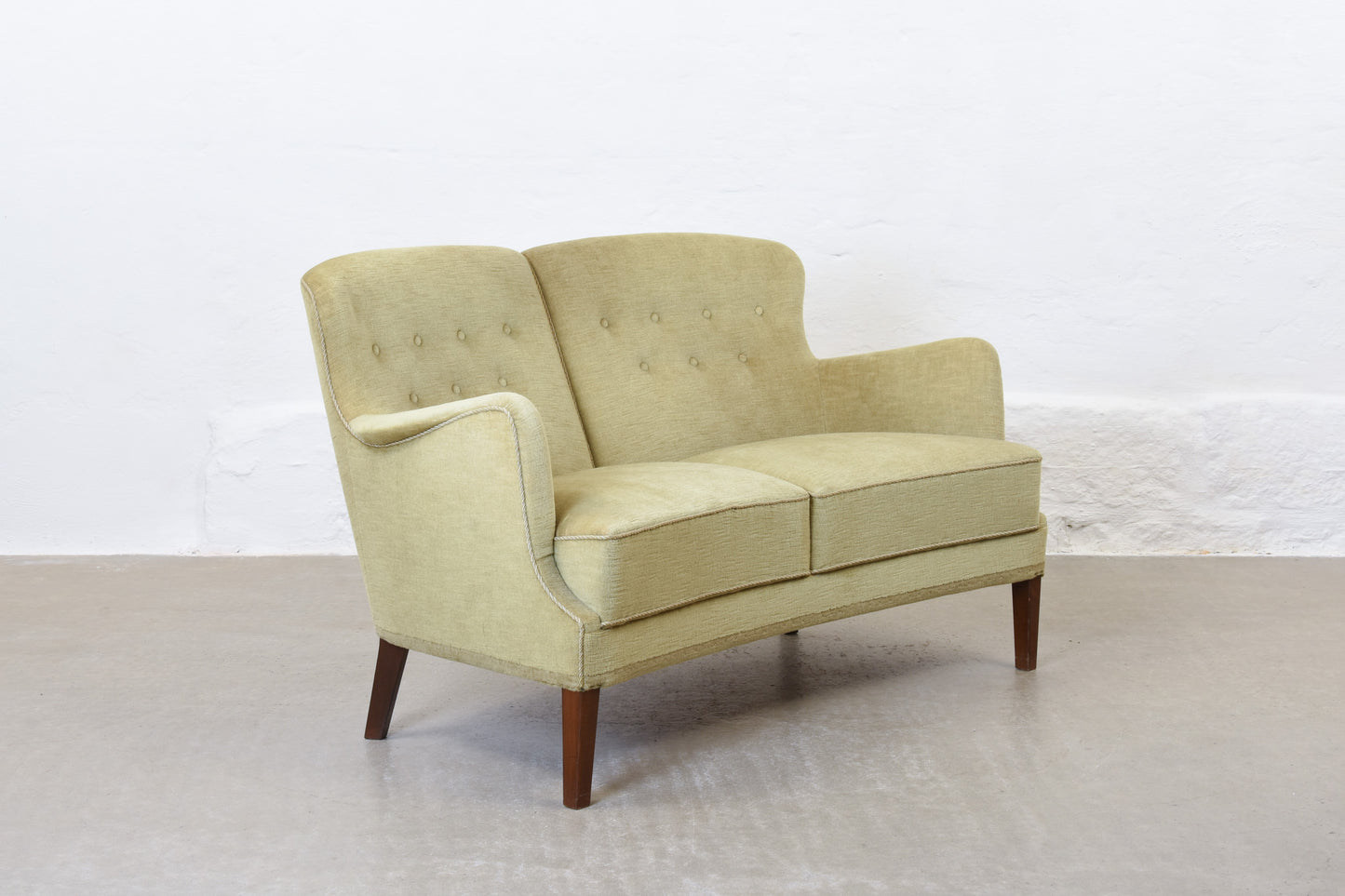 1950s Danish two seater in velvet
