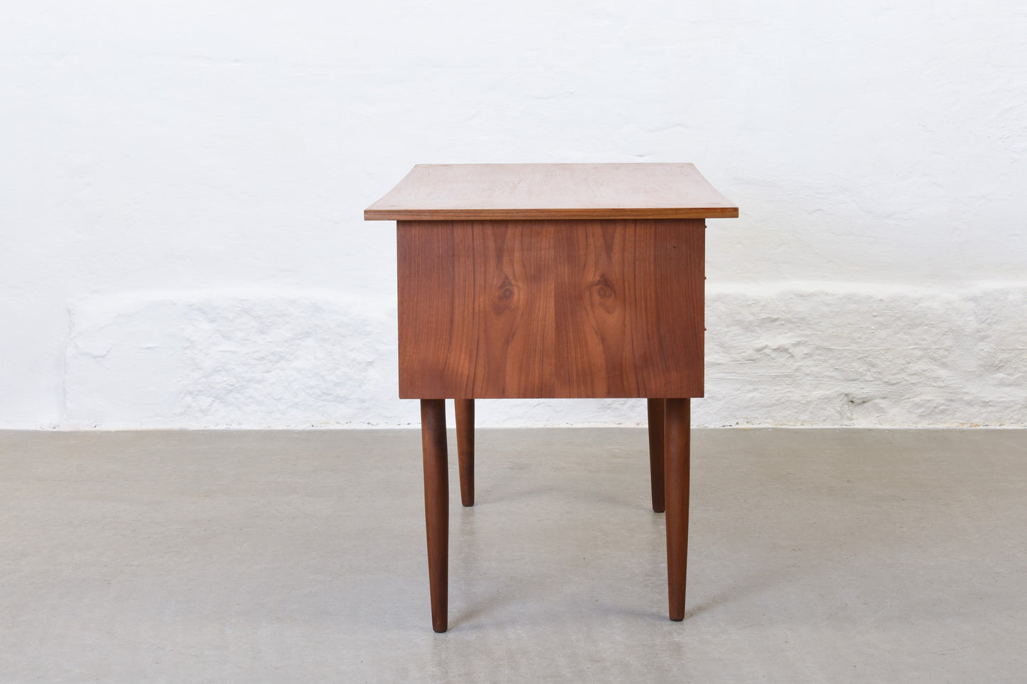 1960s twin pedestal desk in teak