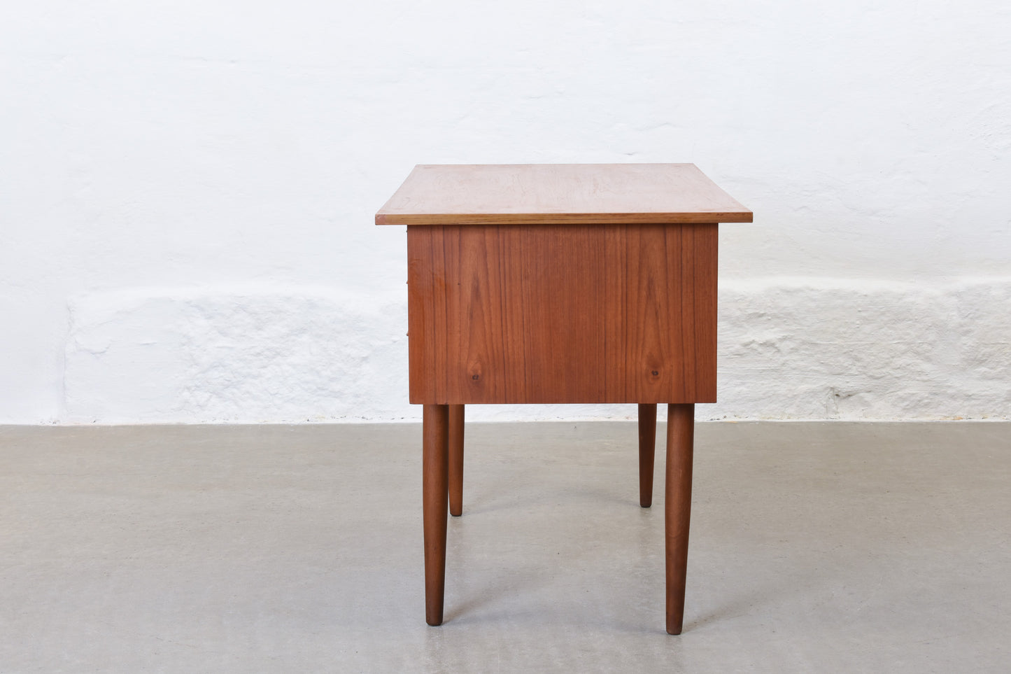 1960s twin pedestal desk in teak