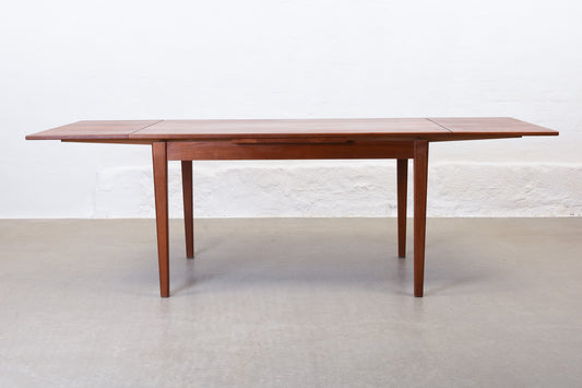1960s extending dining table in teak - 138L cm