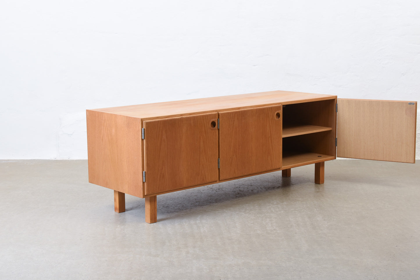 1960s low oak sideboard
