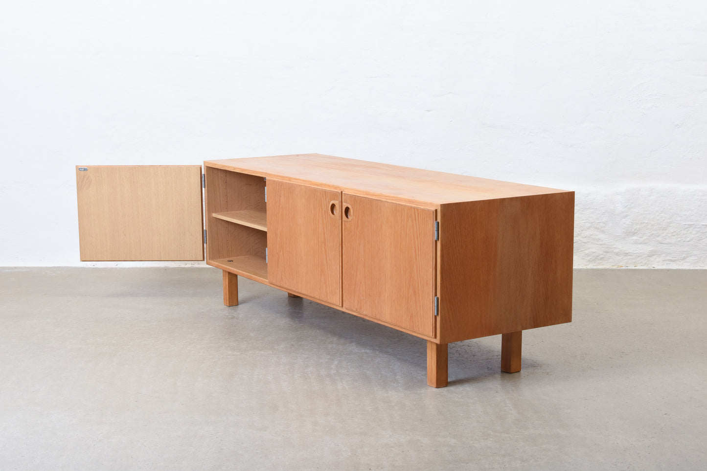 1960s low oak sideboard