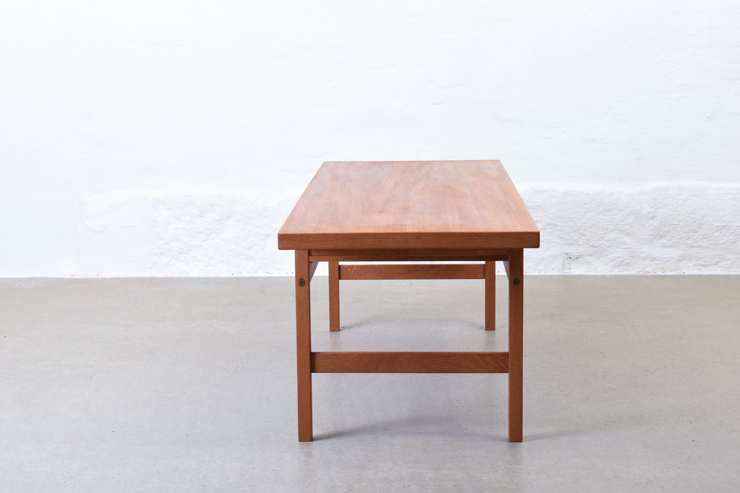 1960s teak + oak coffee table with drawer