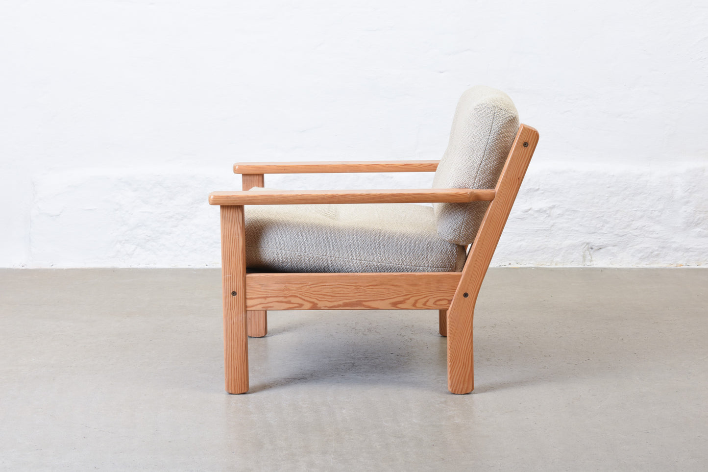 Two available: 1970s pine loungers by Erik Wørts