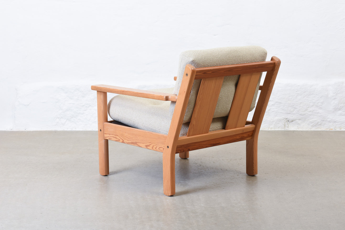Two available: 1970s pine loungers by Erik Wørts