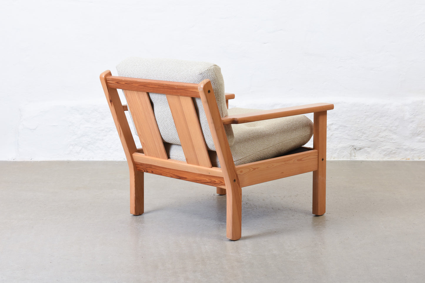 Two available: 1970s pine loungers by Erik Wørts