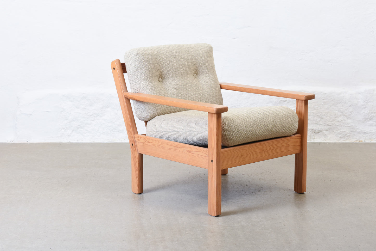 Two available: 1970s pine loungers by Erik Wørts