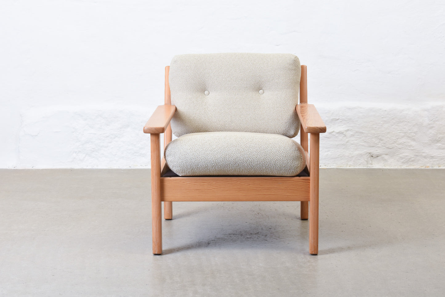 Two available: 1970s pine loungers by Erik Wørts