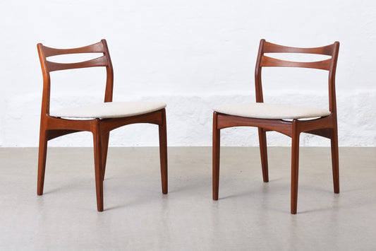 Two available: 1960s teak chairs by Sven Ellekær