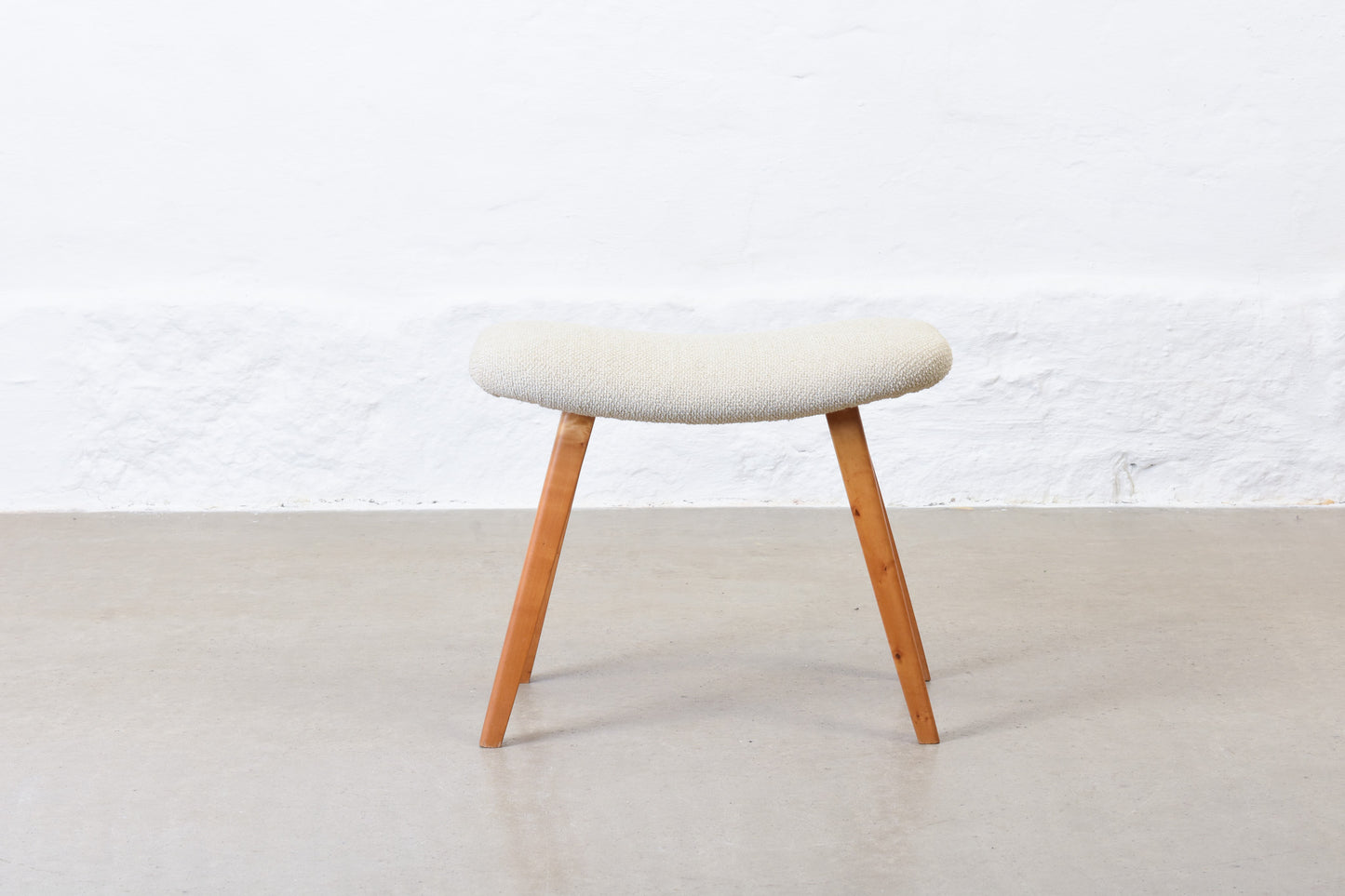 1960s Swedish stool on splayed legs