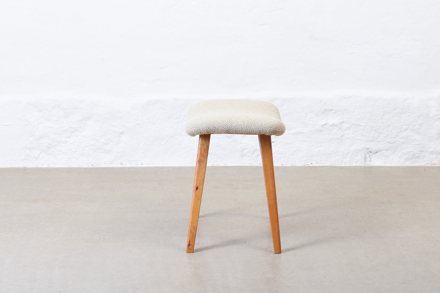 1960s Swedish stool on splayed legs