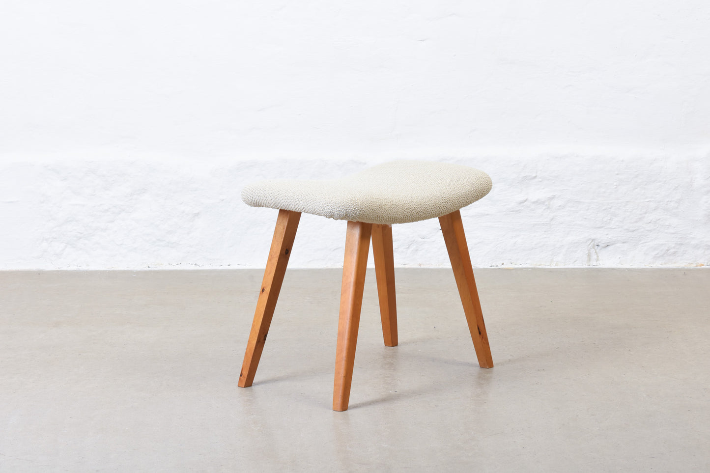 1960s Swedish stool on splayed legs