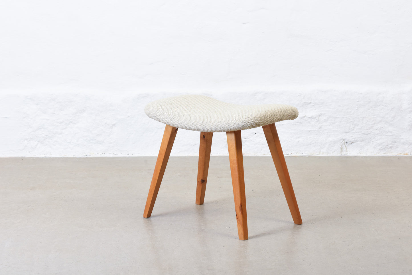 1960s Swedish stool on splayed legs
