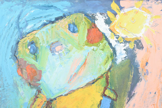 Oil painting by Ulla Frellsen - 1970s