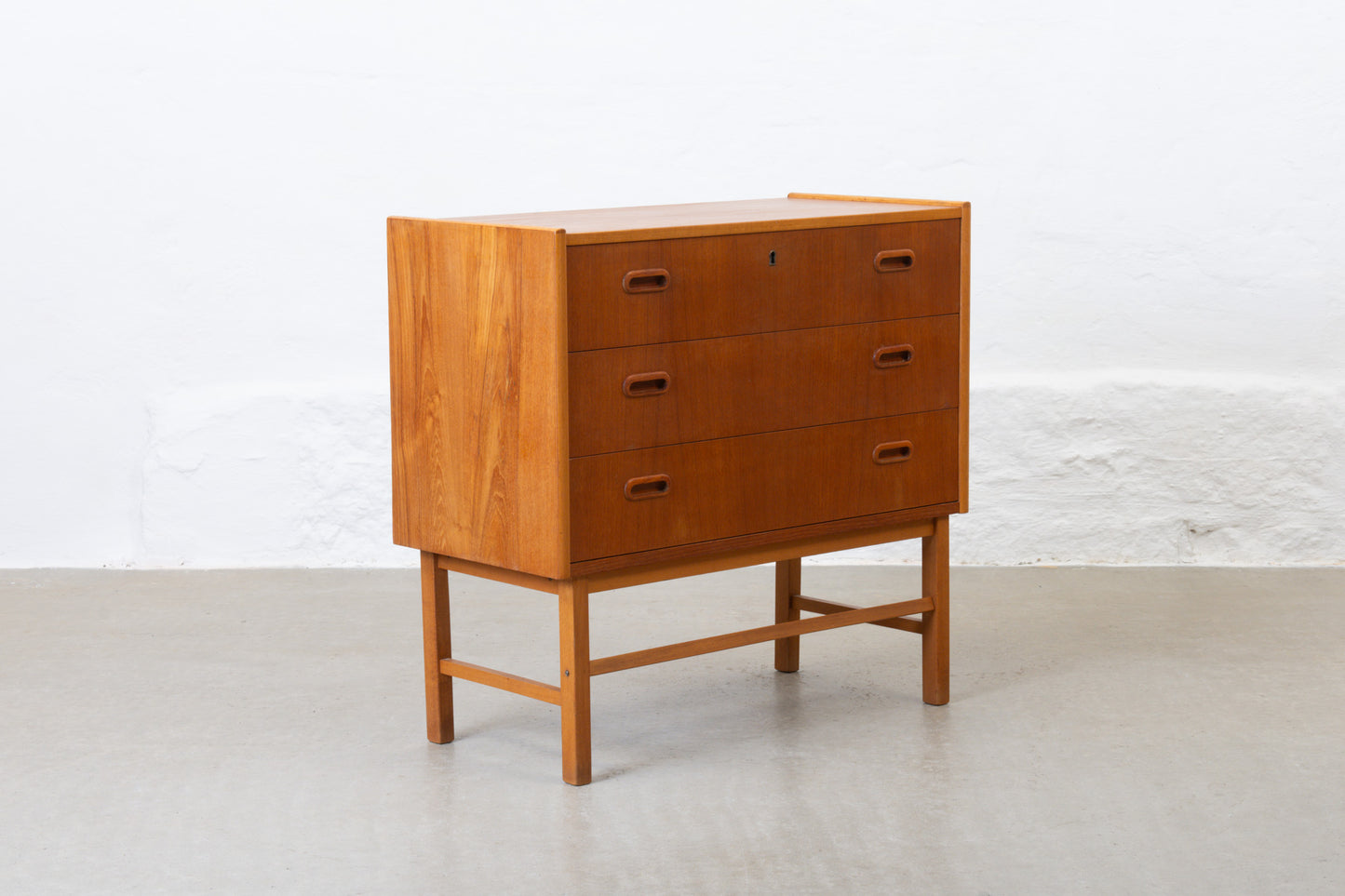 1960s low chest in teak