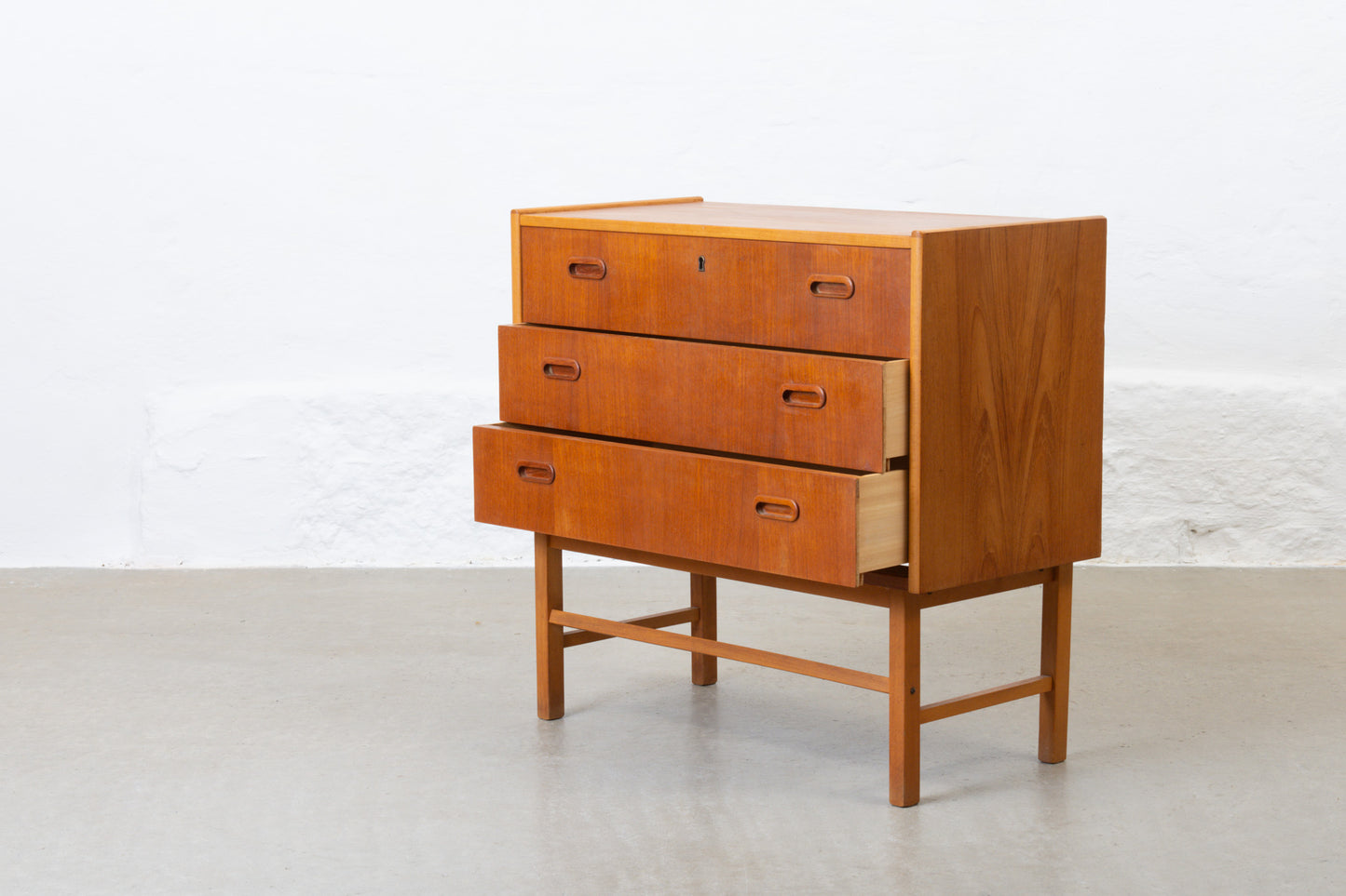 1960s low chest in teak
