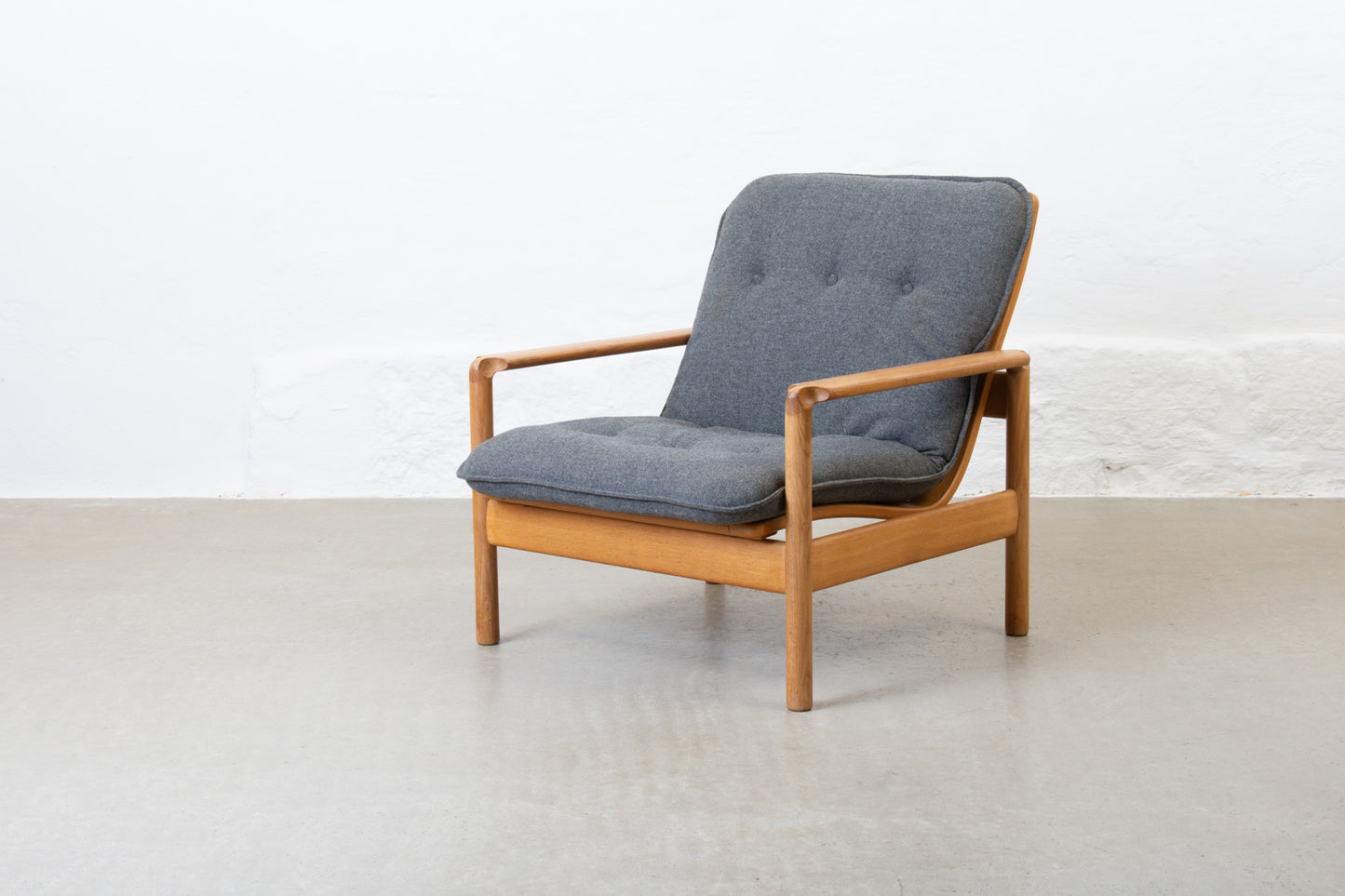 1960s oak lounger by Madsen & Schubell