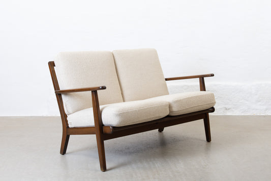 Newly reupholstered: 1950s two seater by Aage Pedersen