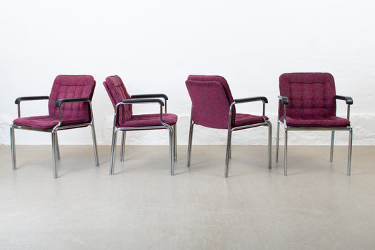Four available: 1980s armchairs by Kinnarps