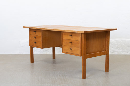 1960s twin pedestal desk in oak by Svend Aage Madsen