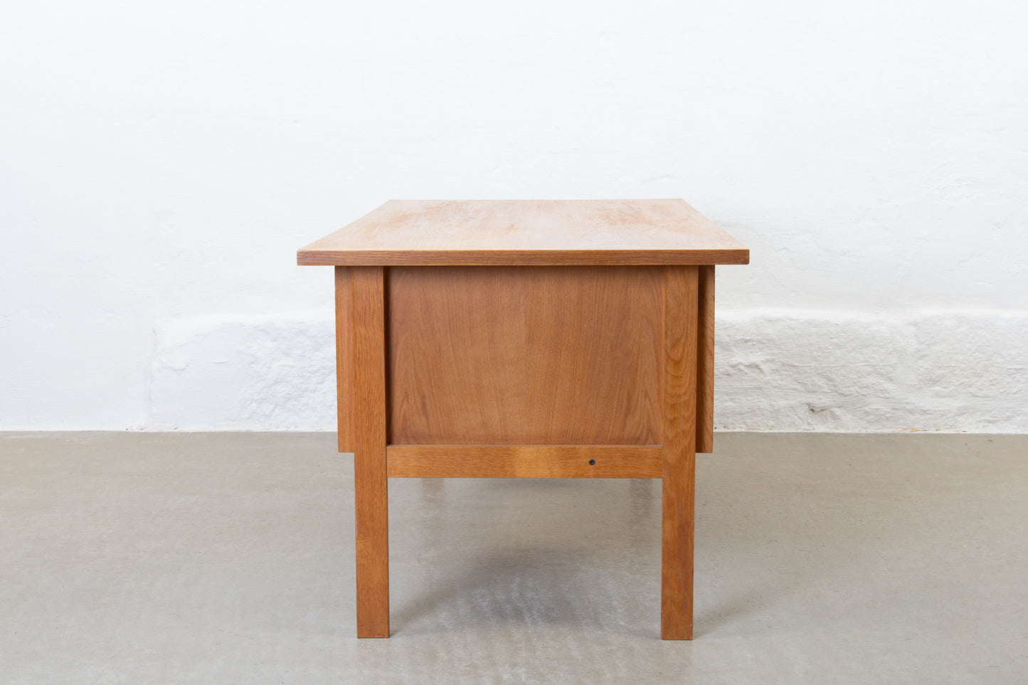 1960s twin pedestal desk in oak by Svend Aage Madsen