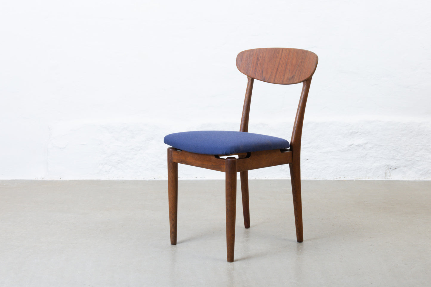 1950s set of four teak + oak dining chairs by Slagelse Møbelværk