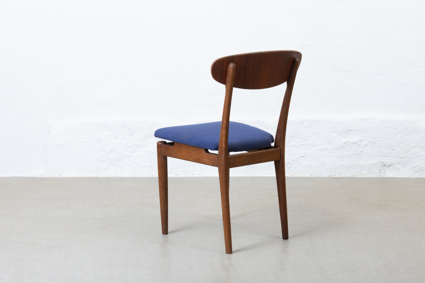 1950s set of four teak + oak dining chairs by Slagelse Møbelværk