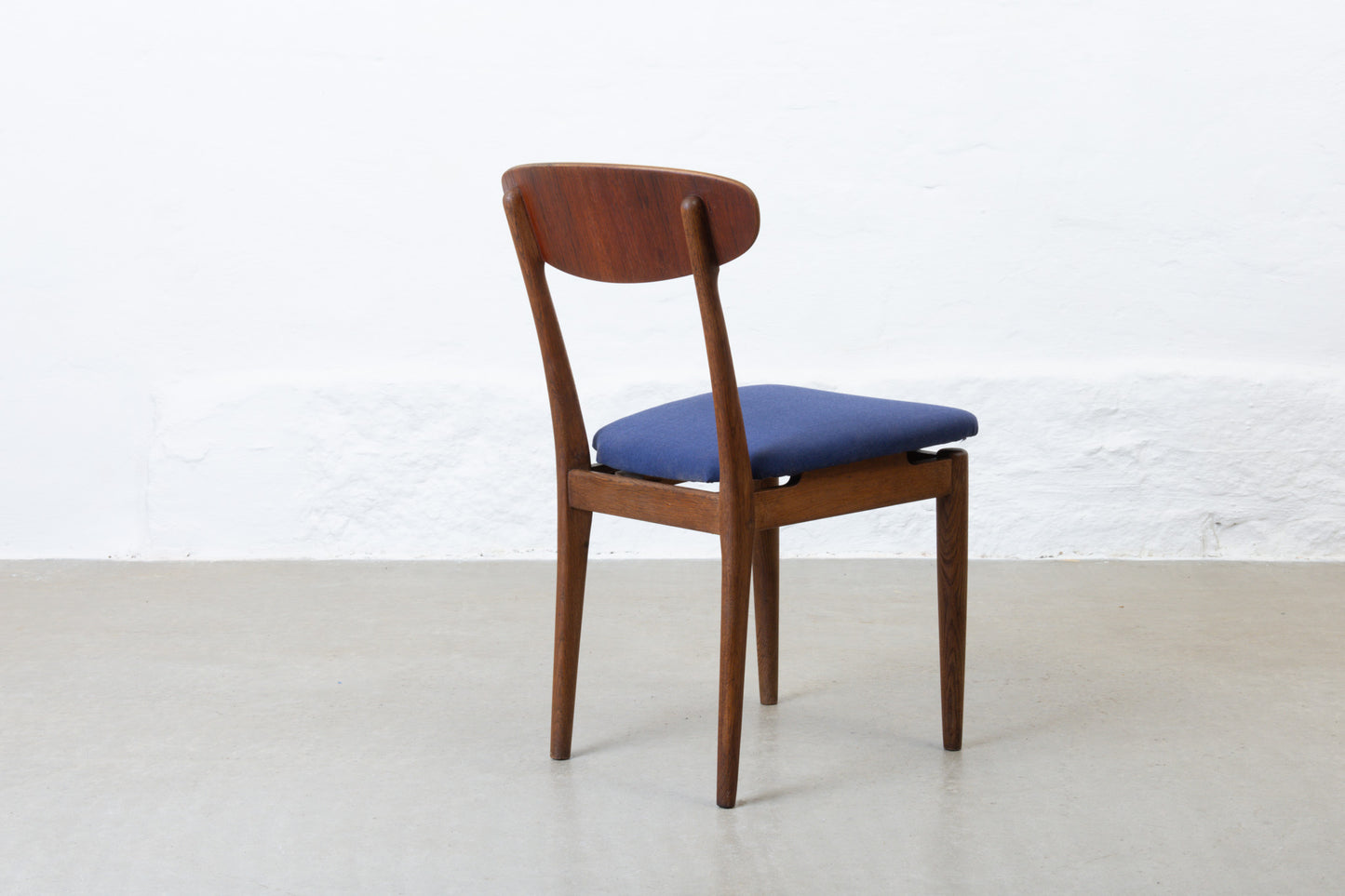 1950s set of four teak + oak dining chairs by Slagelse Møbelværk