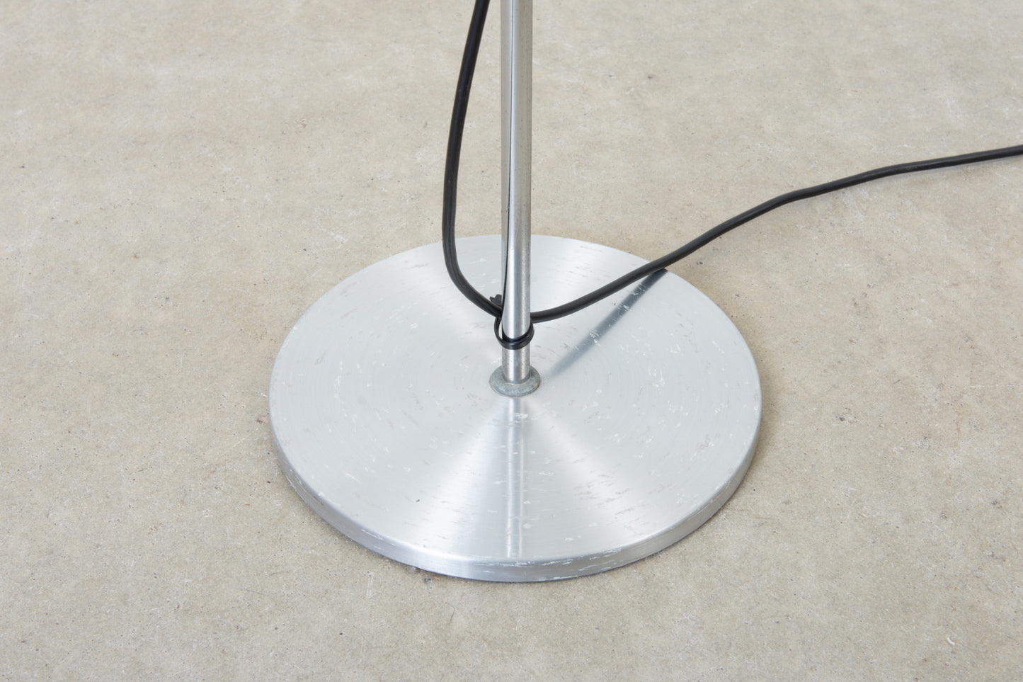 1960s twin-headed metallic grey floor lamp