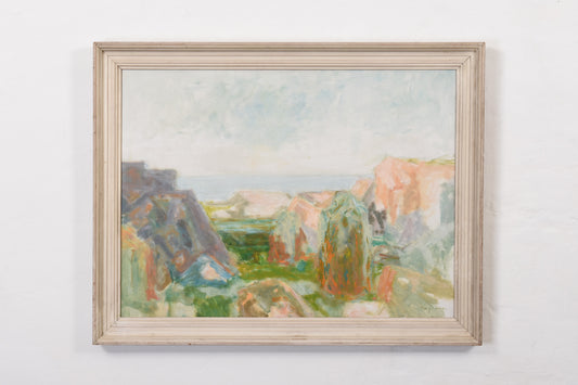 Oil painting by Helge Jensen - 1950s